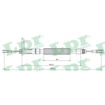 Tirette à câble, frein de stationnement LPR [C1093B]