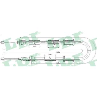 Tirette à câble, frein de stationnement LPR C1245B