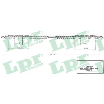 Tirette à câble, frein de stationnement LPR [C1256B]