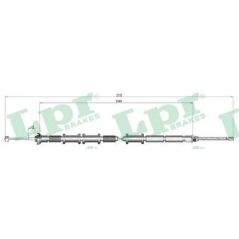 Tirette à câble, frein de stationnement LPR [C1320B]