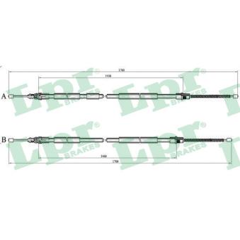 Tirette à câble, frein de stationnement LPR [C1424B]