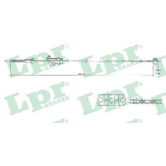 Tirette à câble, frein de stationnement LPR C1548B