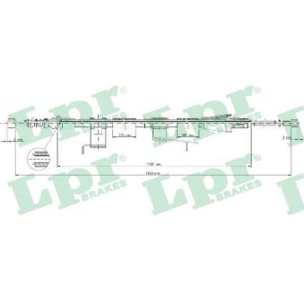Tirette à câble, frein de stationnement LPR [C1571B]