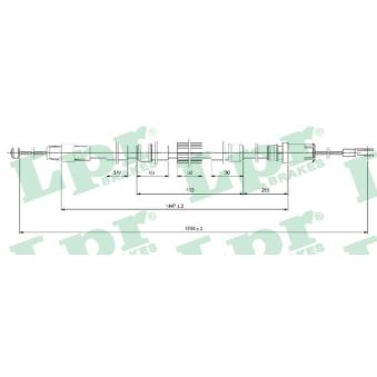 Tirette à câble, frein de stationnement LPR OEM 9064202985