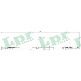 Tirette à câble, frein de stationnement LPR OEM 7714822