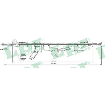 Tirette à câble, frein de stationnement LPR OEM 4709863