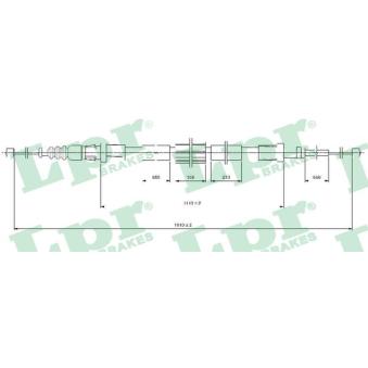 Tirette à câble, frein de stationnement LPR C1687B