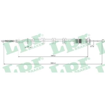 Tirette à câble, frein de stationnement LPR OEM 51882838
