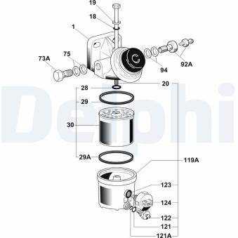 Filtre à carburant DELPHI OEM 190153