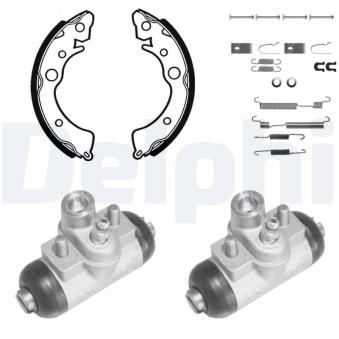 Jeu de mâchoires de frein DELPHI 722 pour HONDA CRX 1.5 i - 101cv