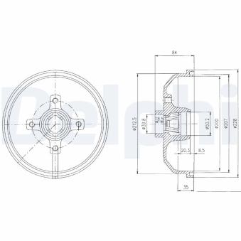 Tambour de frein DELPHI OEM 90135504