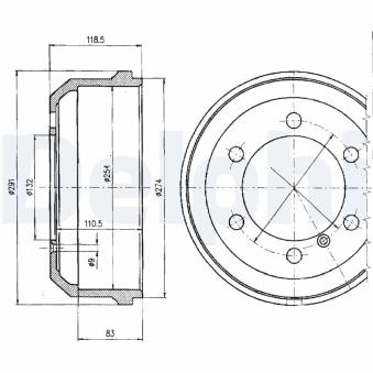 Tambour de frein DELPHI [BF133]