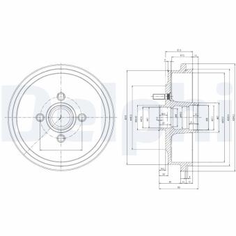 Tambour de frein DELPHI BF147