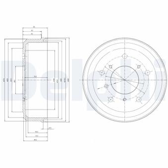 Tambour de frein DELPHI [BF166]