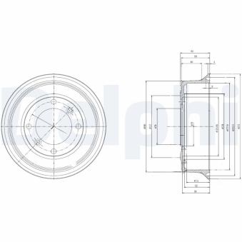 Tambour de frein DELPHI [BF2]