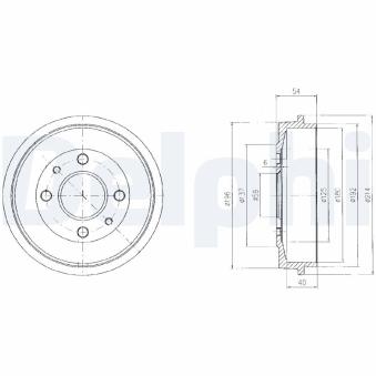 Tambour de frein DELPHI [BF200]