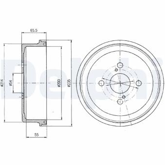 Tambour de frein DELPHI BF250