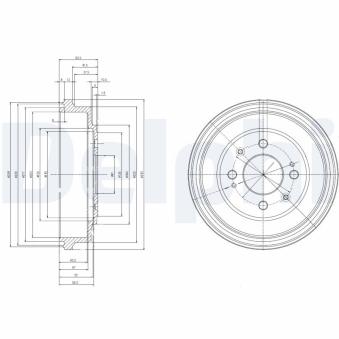Tambour de frein DELPHI BF280