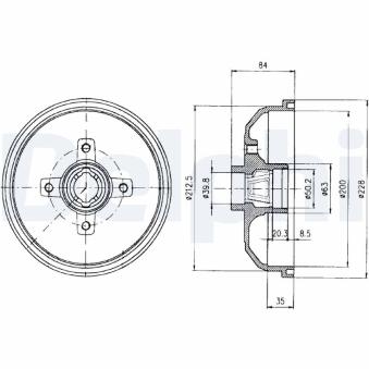 Tambour de frein DELPHI [BF293]