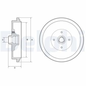 Tambour de frein DELPHI OEM 357501615