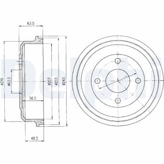 Tambour de frein DELPHI [BF369]