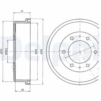 Tambour de frein DELPHI OEM 1954475