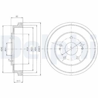 Tambour de frein DELPHI OEM 42610S70000