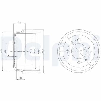Tambour de frein DELPHI BF435