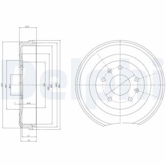 Tambour de frein DELPHI BF460