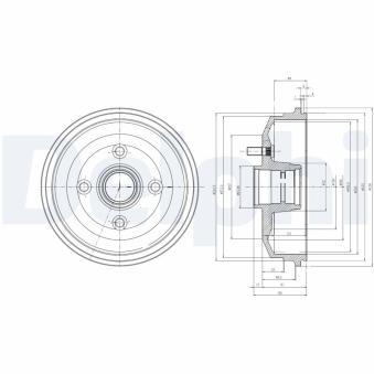 Tambour de frein DELPHI [BF468]