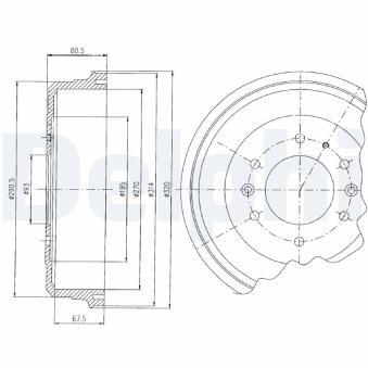 Tambour de frein DELPHI OEM 1733770