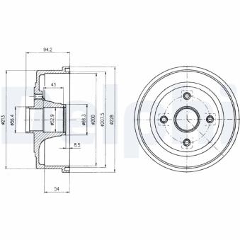 Tambour de frein DELPHI [BF472]