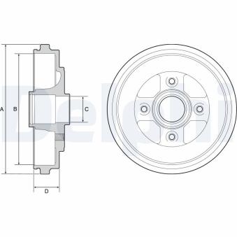 Tambour de frein DELPHI OEM 9210440