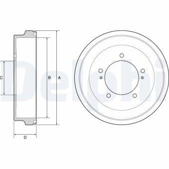 Tambour de frein DELPHI BF512 pour SUZUKI GRAND VITARA 2.7 XL-7 - 184cv