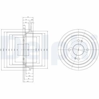 Tambour de frein DELPHI OEM 42610SAAQ00