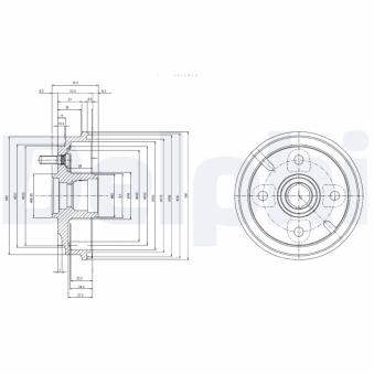 Tambour de frein DELPHI BF518