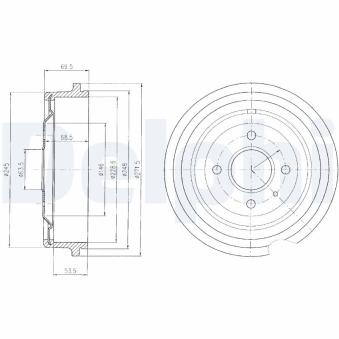 Tambour de frein DELPHI [BF52]