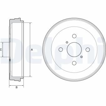 Tambour de frein DELPHI OEM 424310D010