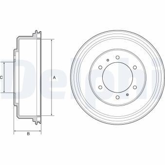 Tambour de frein DELPHI OEM MB895470