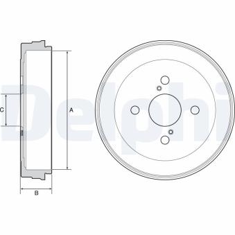 Tambour de frein DELPHI OEM 4243147010