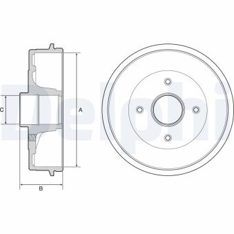 Tambour de frein DELPHI OEM 432006468R