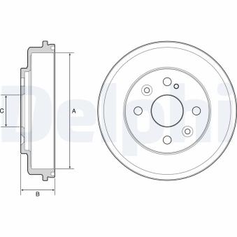 Tambour de frein DELPHI BF542