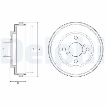 Tambour de frein DELPHI [BF625]