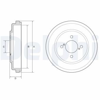 Tambour de frein DELPHI [BF643]