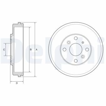 Tambour de frein DELPHI [BF649]