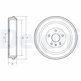 Tambour de frein DELPHI [BF653]
