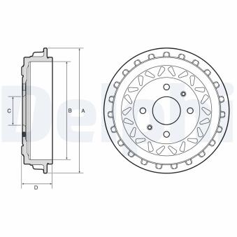 Tambour de frein DELPHI [BF663]