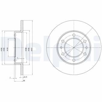 Jeu de 2 disques de frein avant DELPHI OEM 4351235070