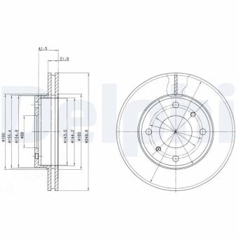 Jeu de 2 disques de frein avant DELPHI BG2395