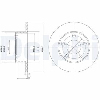 Jeu de 2 disques de frein arrière DELPHI BG2410